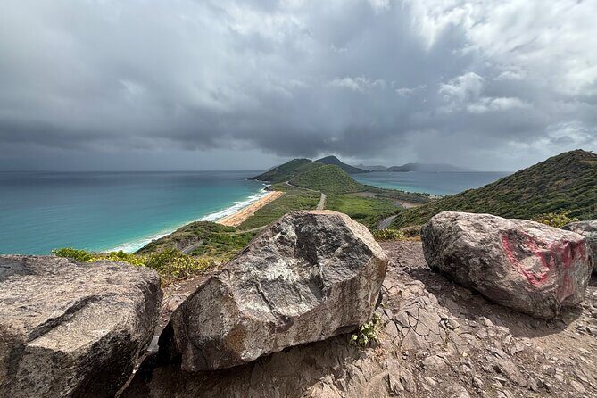City Tour, Timothy Hill Lookout and South Friars Beach - Timothy Hill lookout: free entry, fast climb, big perspective toward Nevis
