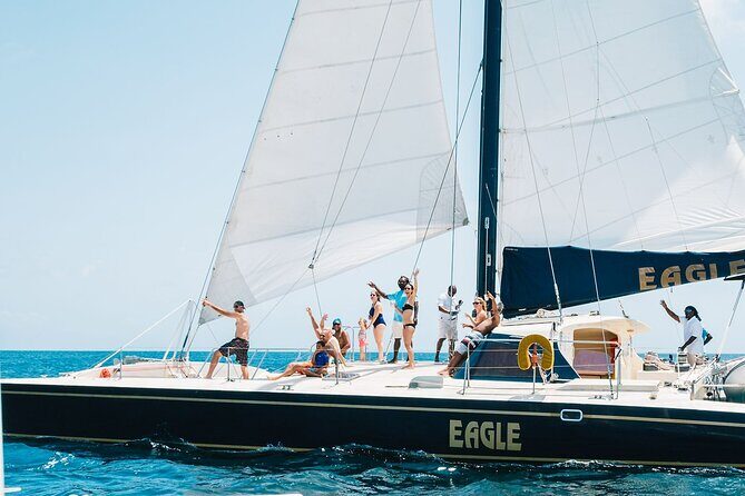 Leisure Full Day Catamaran (Blue, Aqua or LIC) - Nevis beach time: swimming, relaxing, and chair rental