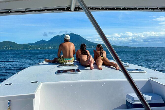 Private Power Catamaran Adventure in Saint Kitts and Nevis - A private power catamaran day that actually feels private