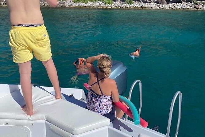 Private Power Catamaran Adventure in Saint Kitts and Nevis - Nevis beach time at Pinney’s Beach and Sunshine’s Bar