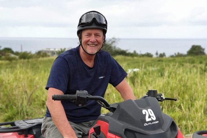 St Kitts ATV Adventure and Beach Tour - Getting comfortable on an ATV: helmet, goggles, and real coaching