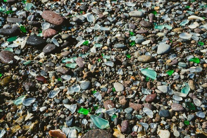 St.Kitts Sea Glass & Volcanic Black Sand Beach Day - Stop 1 at the sea glass beach: hunt, then cool off