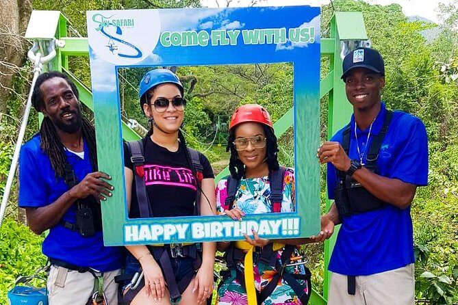 St. Kitts Zipline Experience - Line 5: The Downhill Walk and the Dual Race Finish