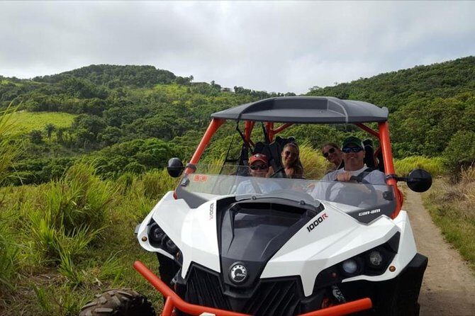 Sunny Blue Rentals in St Kitts for ATV and Dune Buggy Combo Tours - The Ride Plan: On-Road, Off-Road, Black Rocks, and Breaks